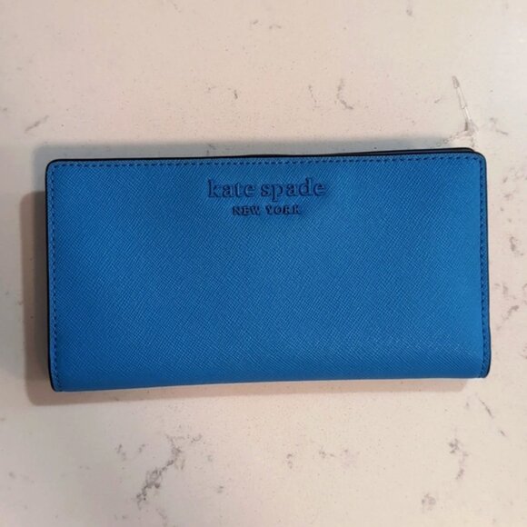 Kate Spade New York Cameron Monotone Saffiano Large Slim Bifold Wallet NWOT - Picture 5 of 8